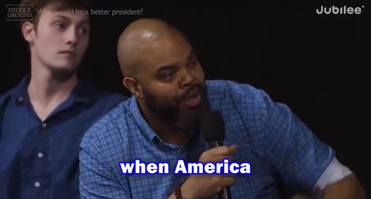 🔥Black Dem asked when was America great and he didn’t like the answer from the Black Trump Supporter