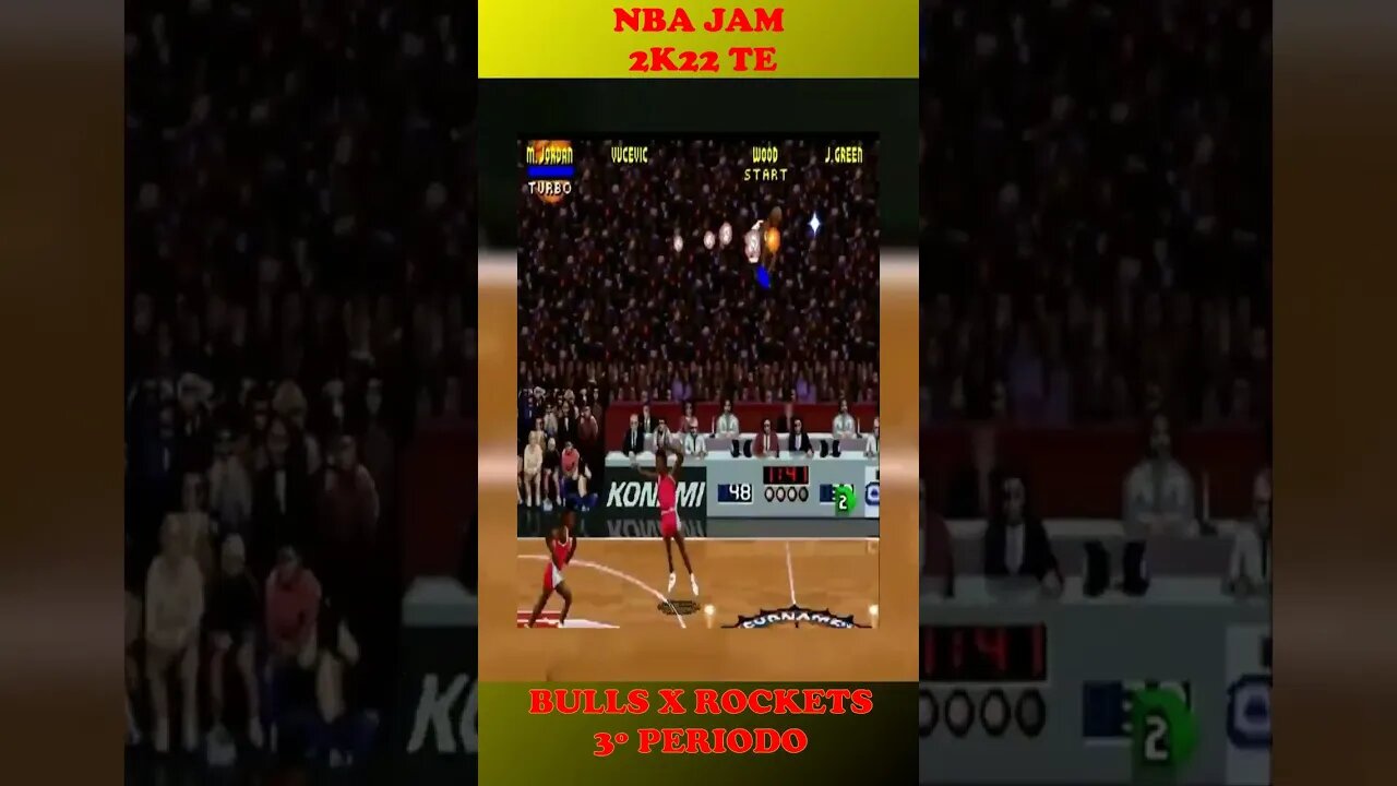 NBA JAM TE 2K22 CHICAGO BULLS COM MJ X HOUSTON ROCKETS 3º QUARTO #semedissaum #games #shorts