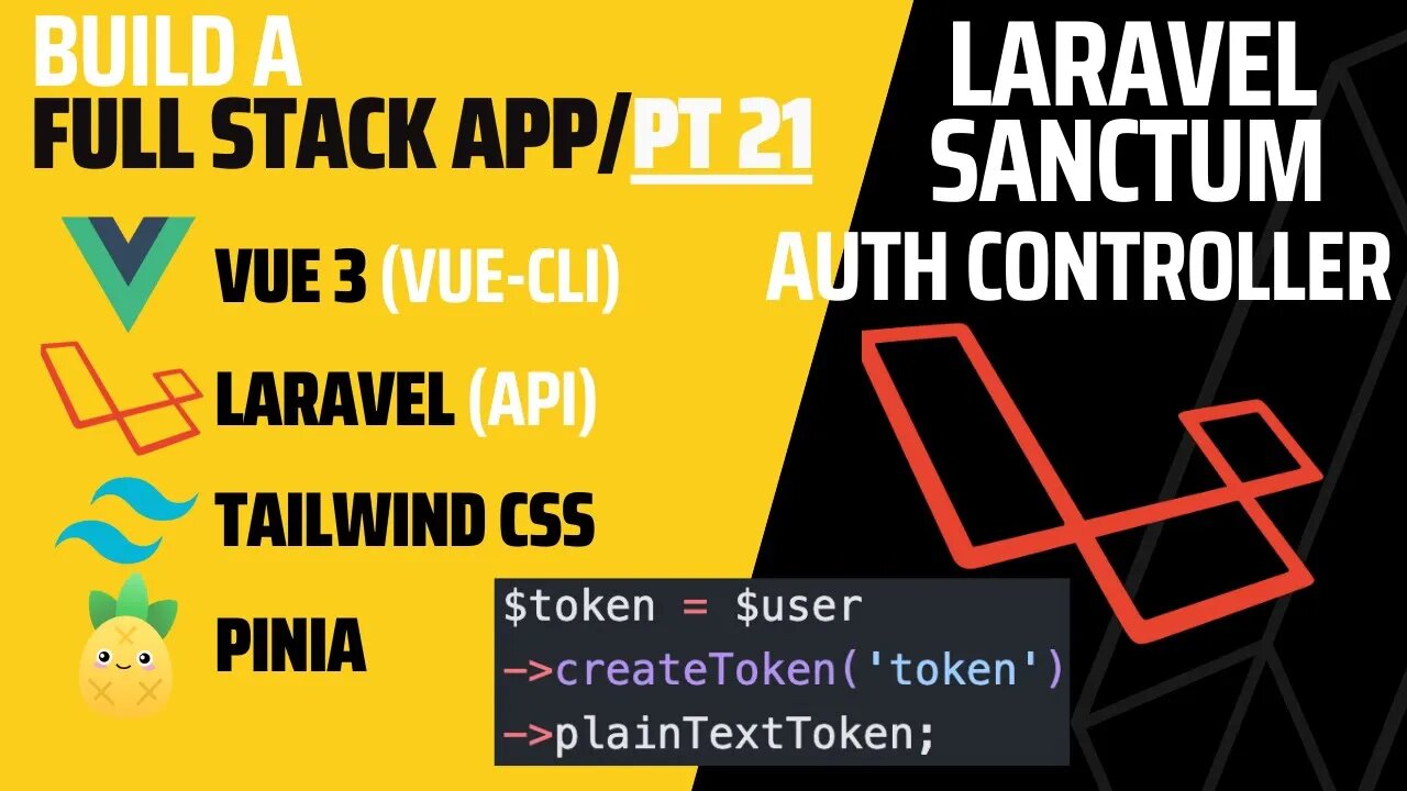 Laravel Sanctum AuthController with Bearer Token | Laravel API | Laravel 9 | Pt 21