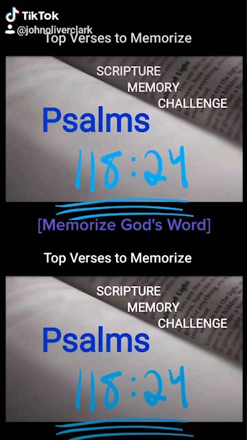 Top Verses To Memorize, Psalms 118:24