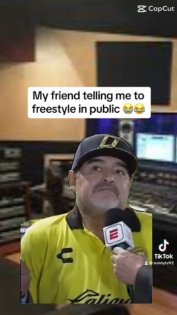 My friend telling me to freestyle in public 🤣
