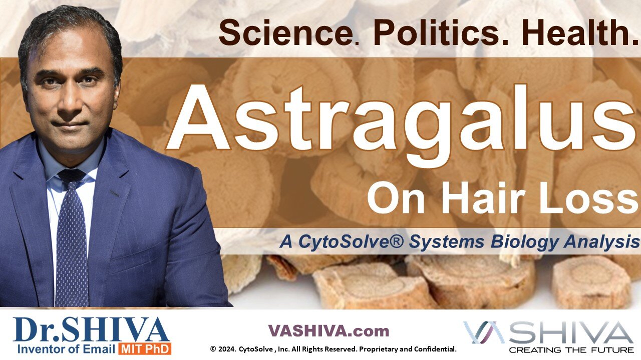 Dr.SHIVA™ LIVE: Astragalus on Hair Loss @CytoSolve Systems Analysis