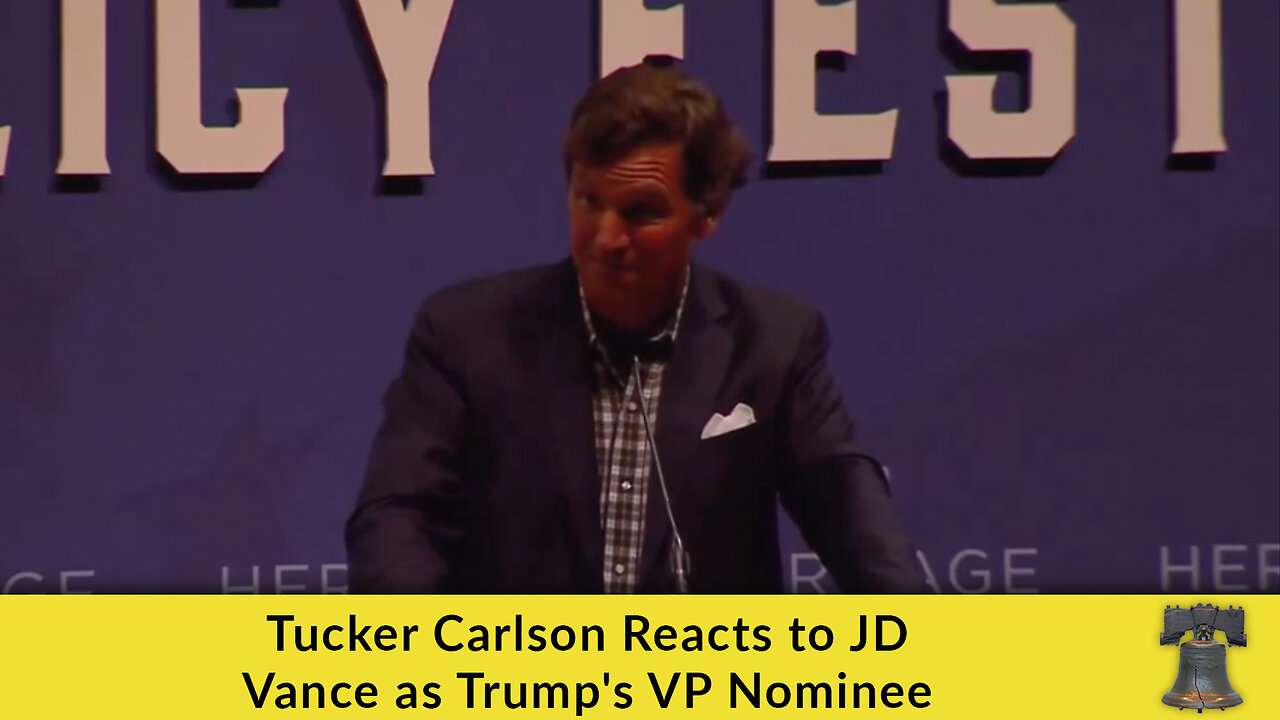 Tucker Carlson Reacts to JD Vance as Trump's VP Nominee