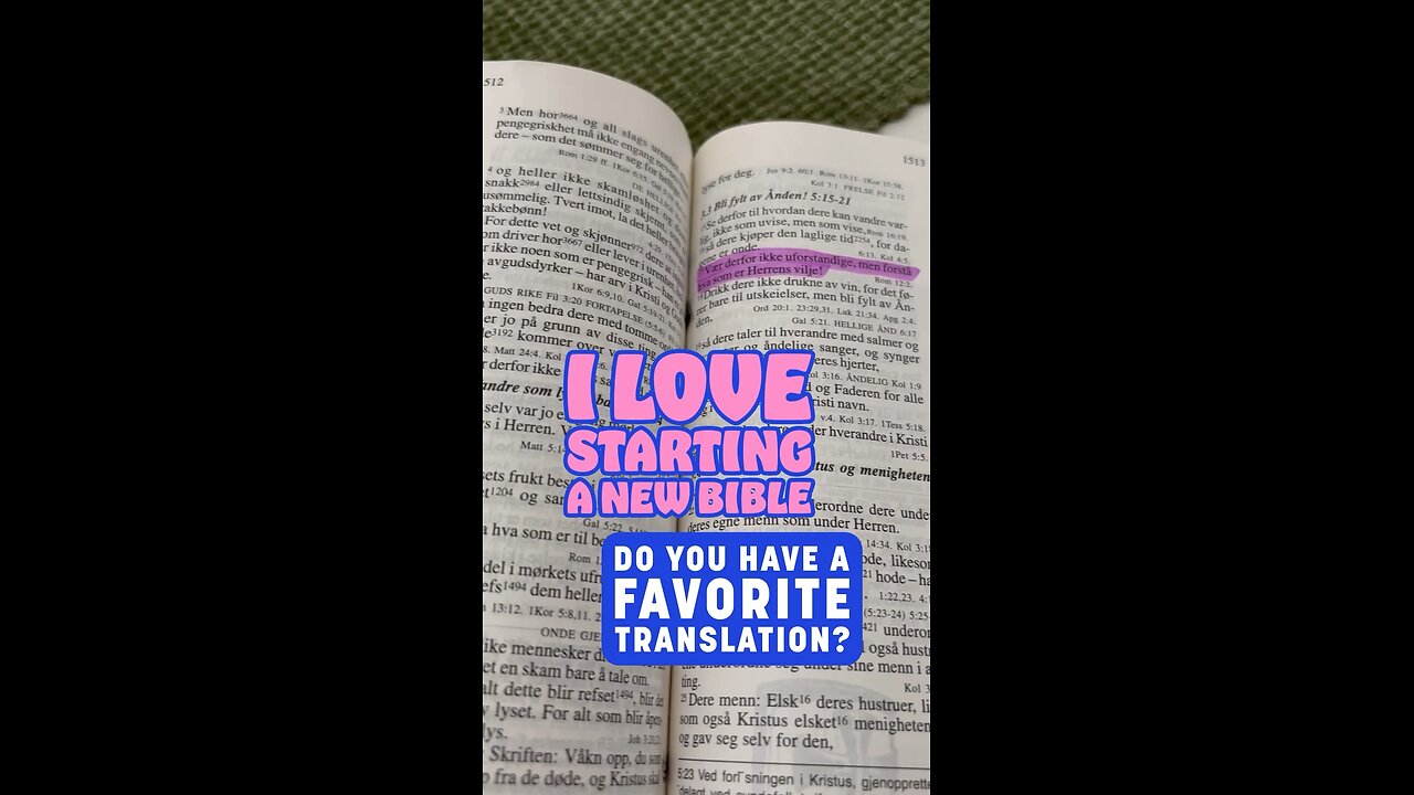 I love new Bibles