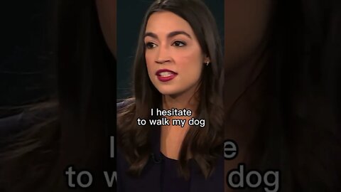 AOC Says She’s Afraid To Walk Her Dog | #shorts