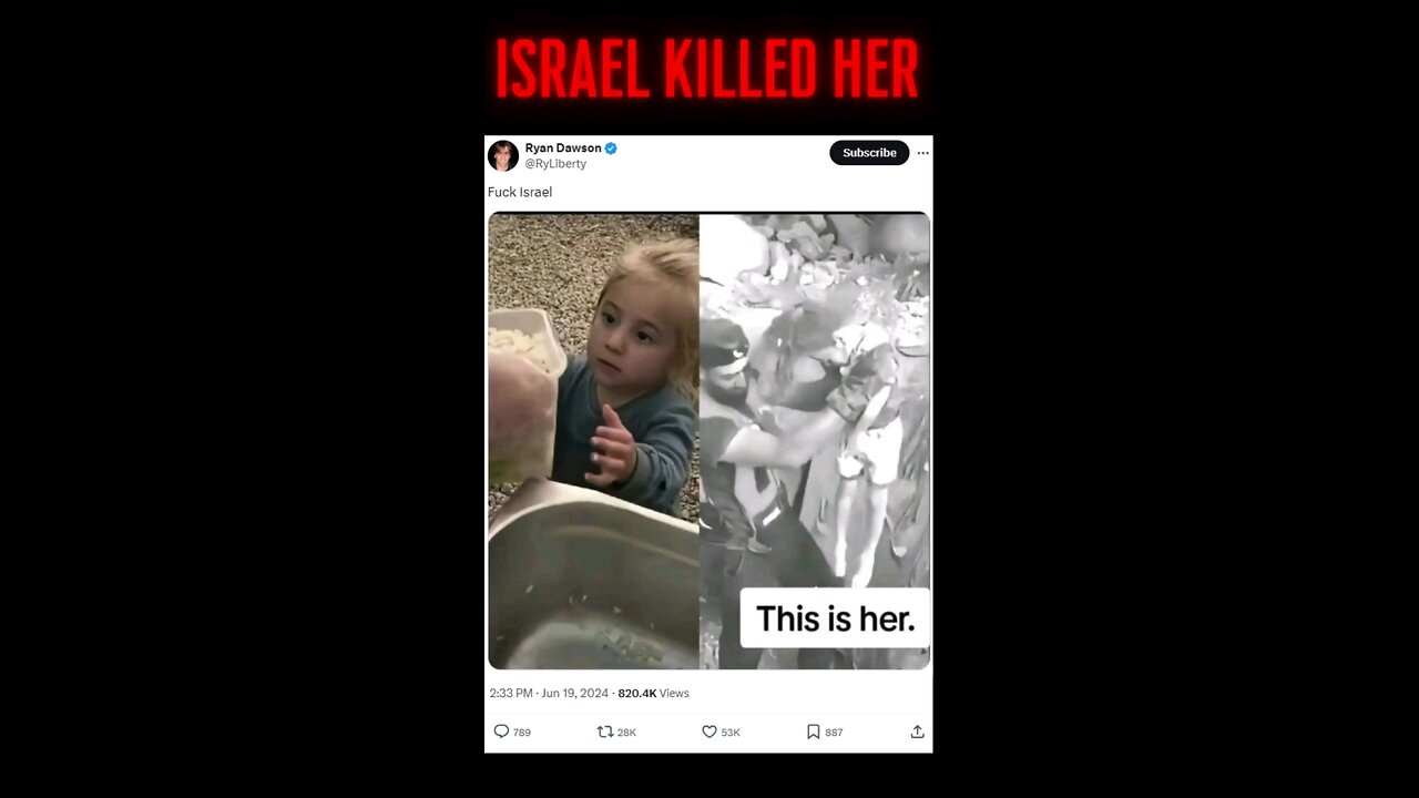 Israel killed this poor Palestinian girl in Gaza! Or Did They? Watch and decide...