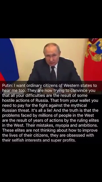 Mr Putin, We know !!