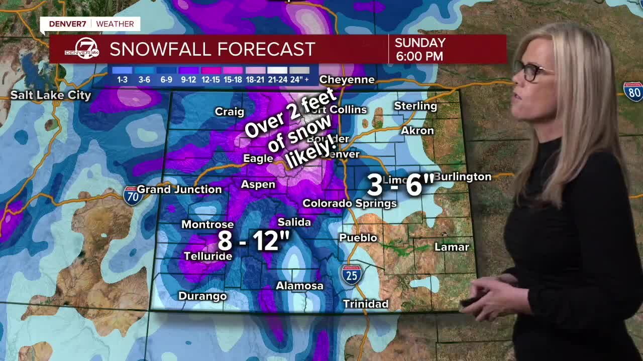 Latest forecast shows storm on track to hit NE Colorado with more than a foot of snow