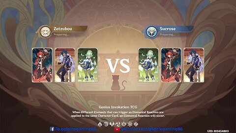 [Genius Invokation TCG] Genius Invokation TCG Battle 1 - Sucrose