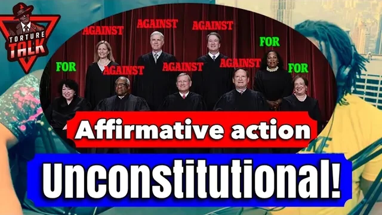 Court rule, affirmative action, unconstitutional. This is “the Torture talk show.”