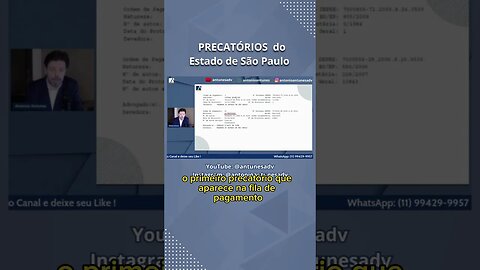 Fila de Precatórios Atrasados de São Paulo ! #antunesprecatorios #antonioantunes