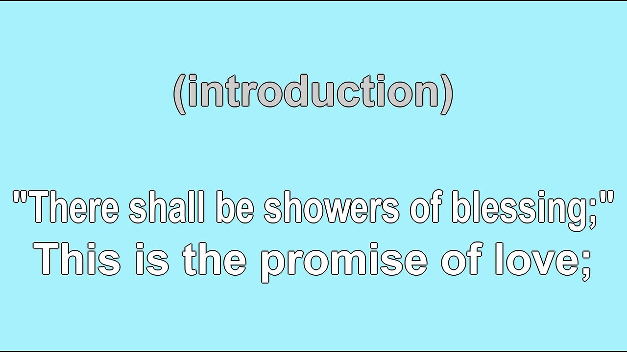 Showers of Blessings