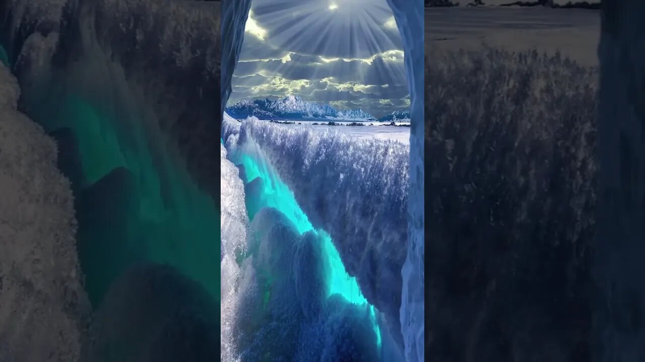 在洞口欣赏美景，伴随着落霞余晖和优美音乐，心灵得到了疗愈和升华。#shorts #short #shortvideo #shortsvideo