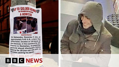 Search for man who shot CEO in New York continues | BBC News