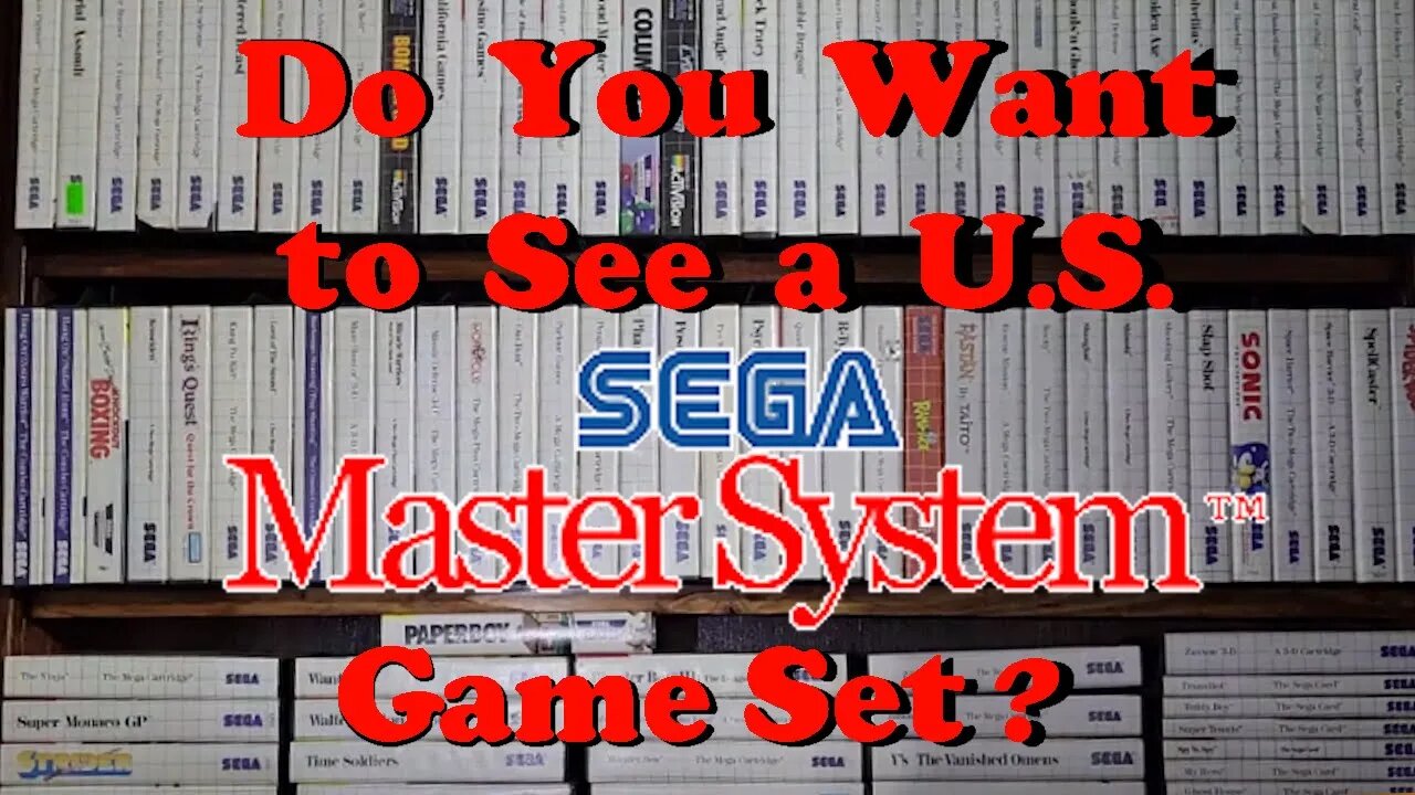 Do you want to see a U.S. Sega Master System Game set? Well Almost.