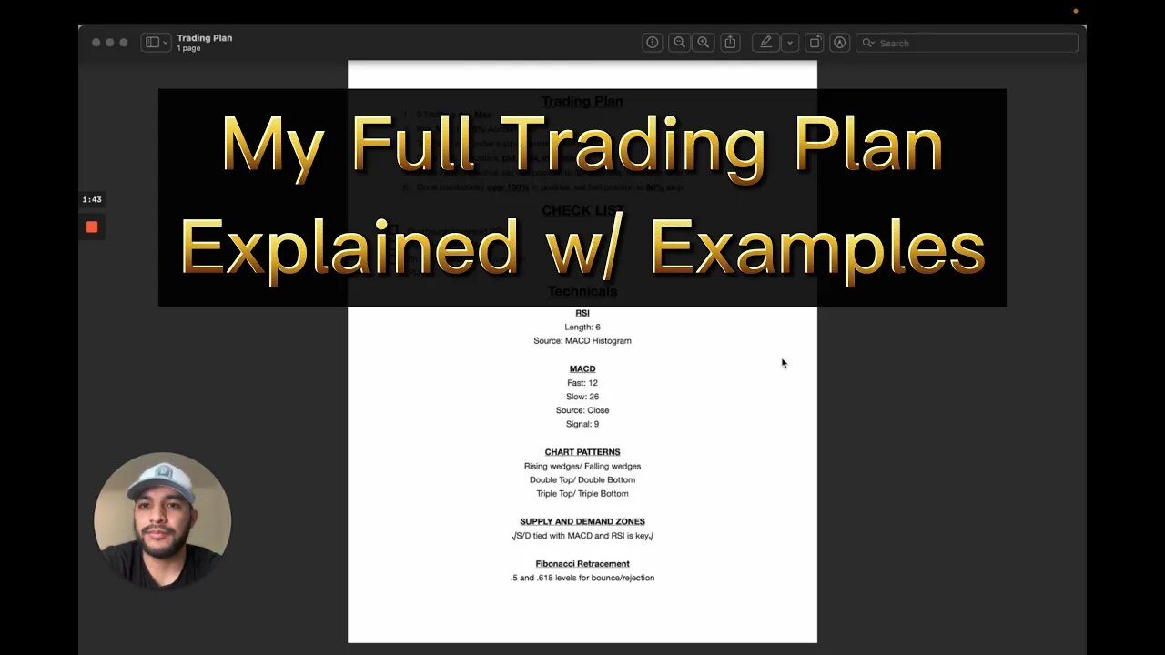 MY Full Stock Options Trading Plan!! Including Chart Examples!!