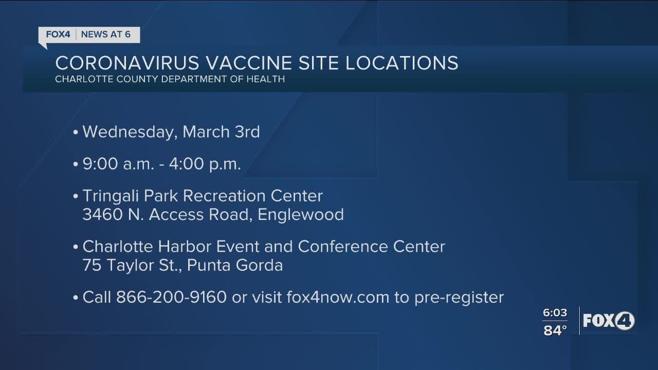 Charlotte County to open two new vaccination sites