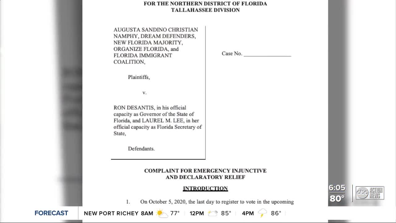 TODAY: Judge hears lawsuit demanding Florida extend voter registration deadline by 2 additional days