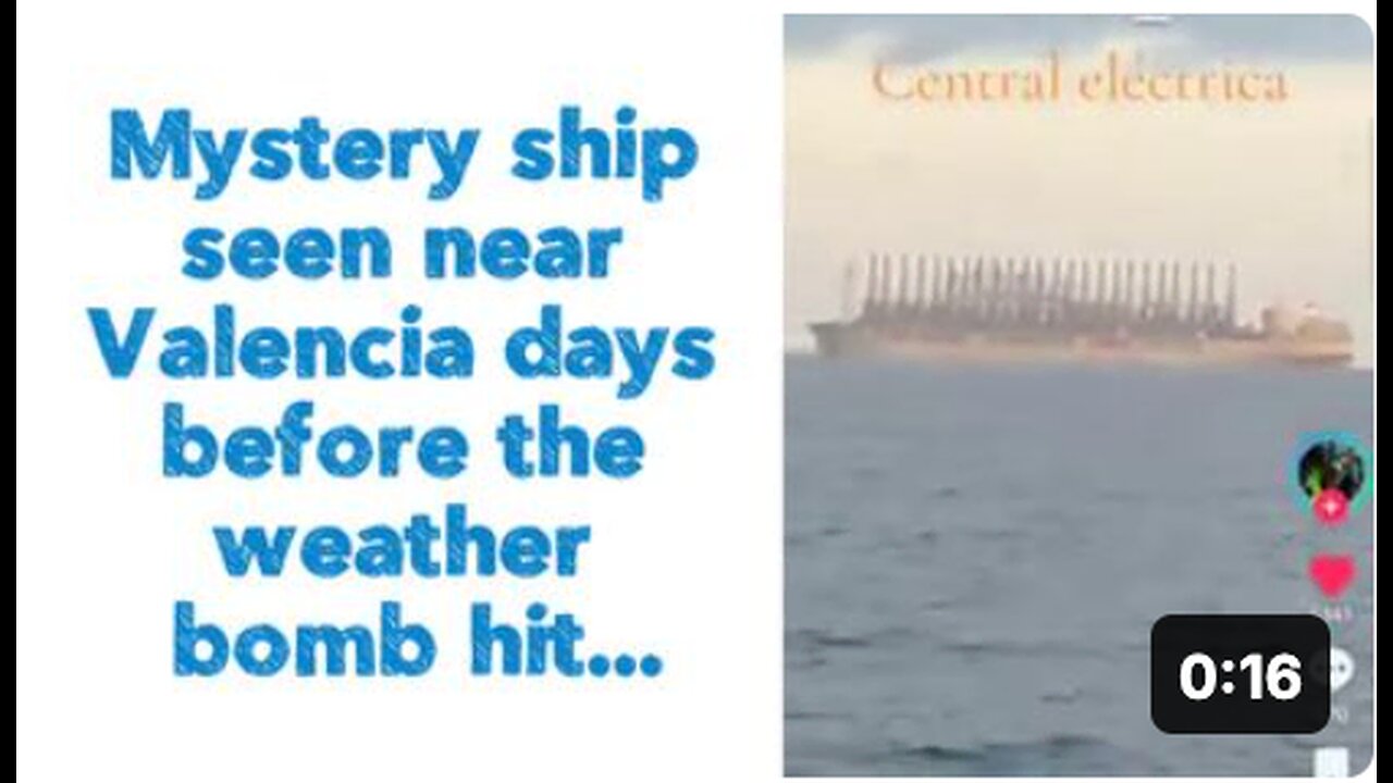 Mystery ship seen near Valencia days before the weather bomb hit...