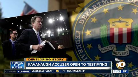 Kavanaugh accuser open to testifying