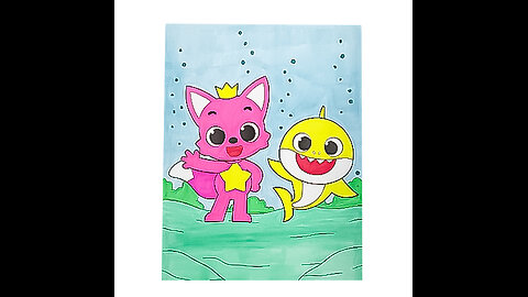 Coloring Baby Shark's - @KeaCreative2 Color Pages For Childrens. Enjoy