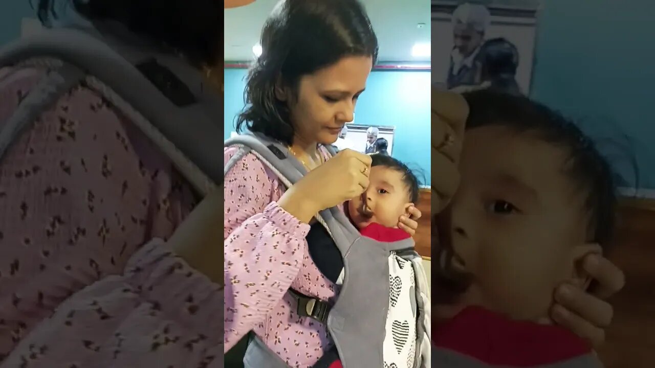 7 months old baby is eating south Indian thali after vaccination