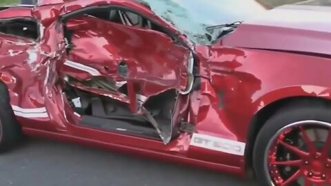 ANOTHER MUSTANG CRASH!!! #car #cars #carcrash #mustang #fail #shorts #viral