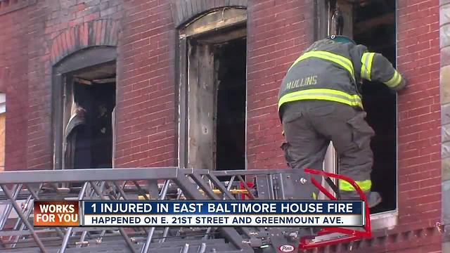 One injured in E. Baltimore fire overnight