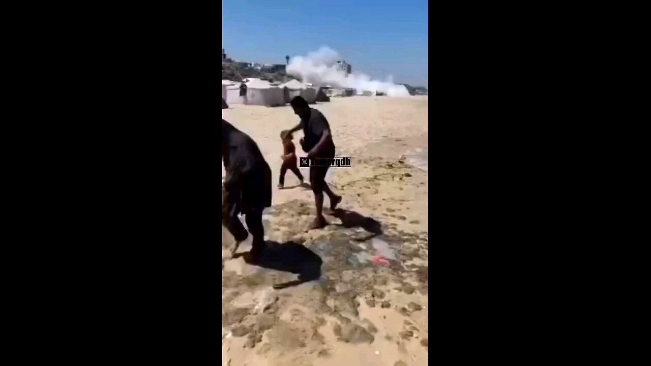 israeli IDF shoot down arab gazans enjoying the beach