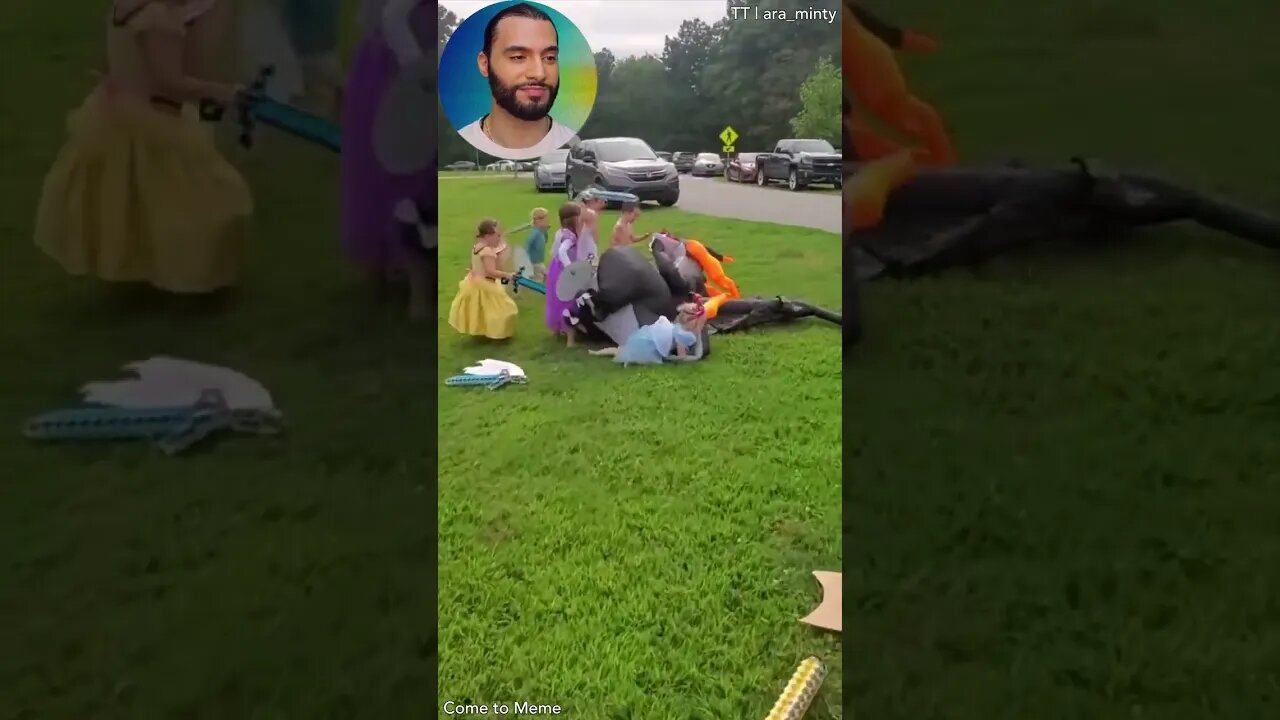 Fierce dragon crashes a 3-year-old princess birthday party πΈπ»π‘ππ‘