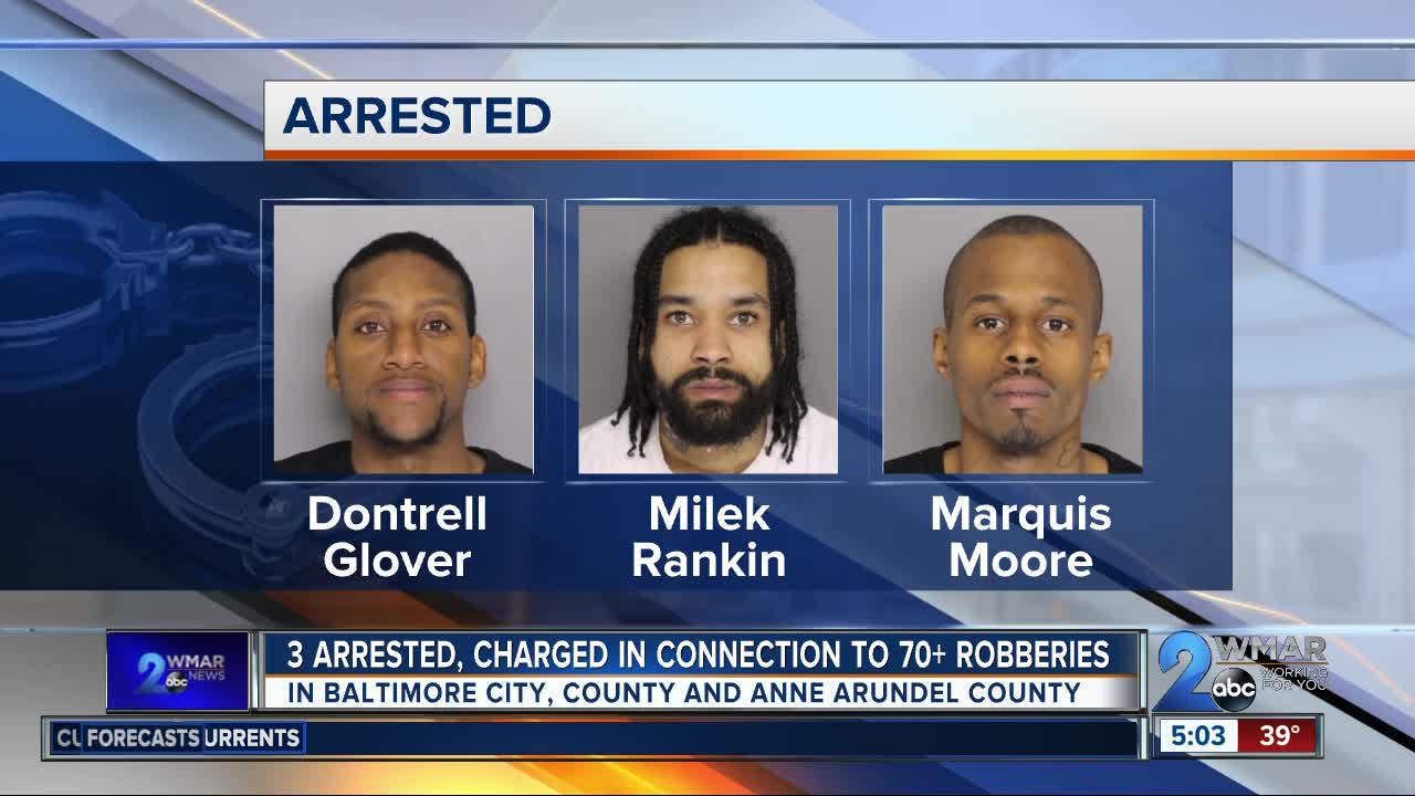 3 Arrested, Charged In Connection To 70+ Robberies in Multiple Counties