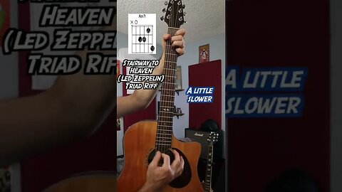 The chord triad riff from stairway to heaven! #shorts