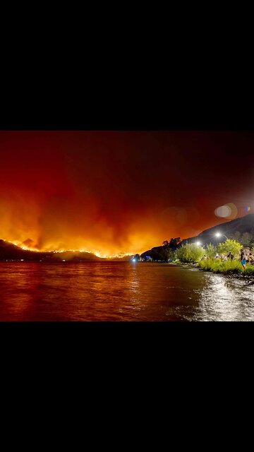 Wildfires footage from Celista BC Canada