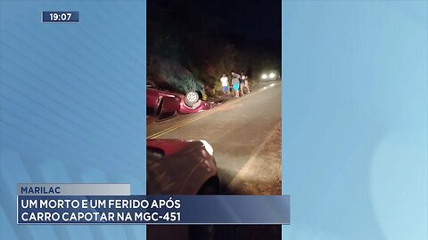 Marilac: Um Morto e Um Ferido após Carro Capotar na MGC-451.