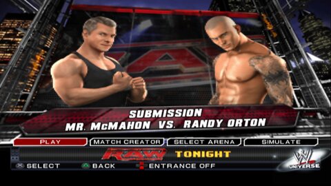 WWE SmackDown vs Raw 2011 Mr. McMahon vs Randy Orton