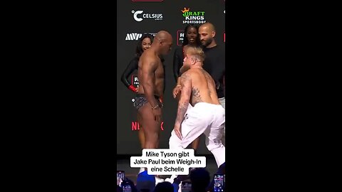Tyson slaps!! Jake Paul during face off