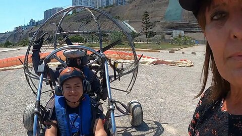 Tandem Paragliding! Sam's First Flight!