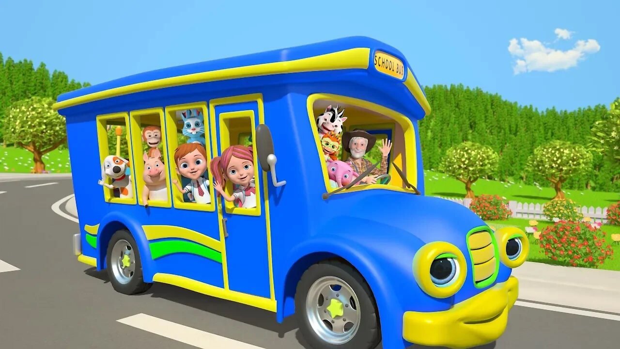 Wheels On The Bus | Kindergarten Nursery Rhymes Songs for Kids | Cartoons by Little Treehouse