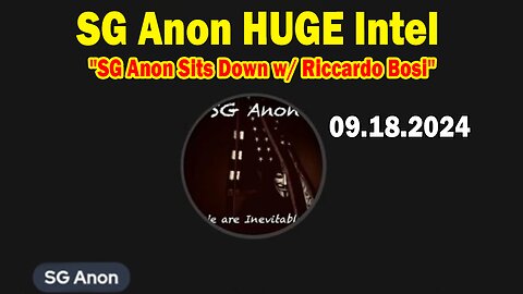 SG Anon HUGE Intel: "SG Anon Sits Down w/ Riccardo Bosi"