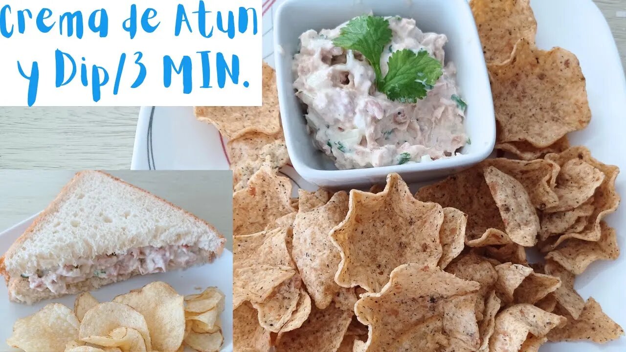 CREMA DE ATUN PARA UNTAR Y DIP EN 3 MINUTOS