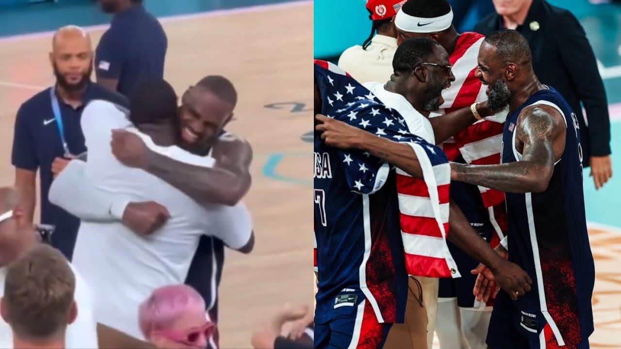 Draymond Green instantly went to hug LeBron James after Gold Medal 😂