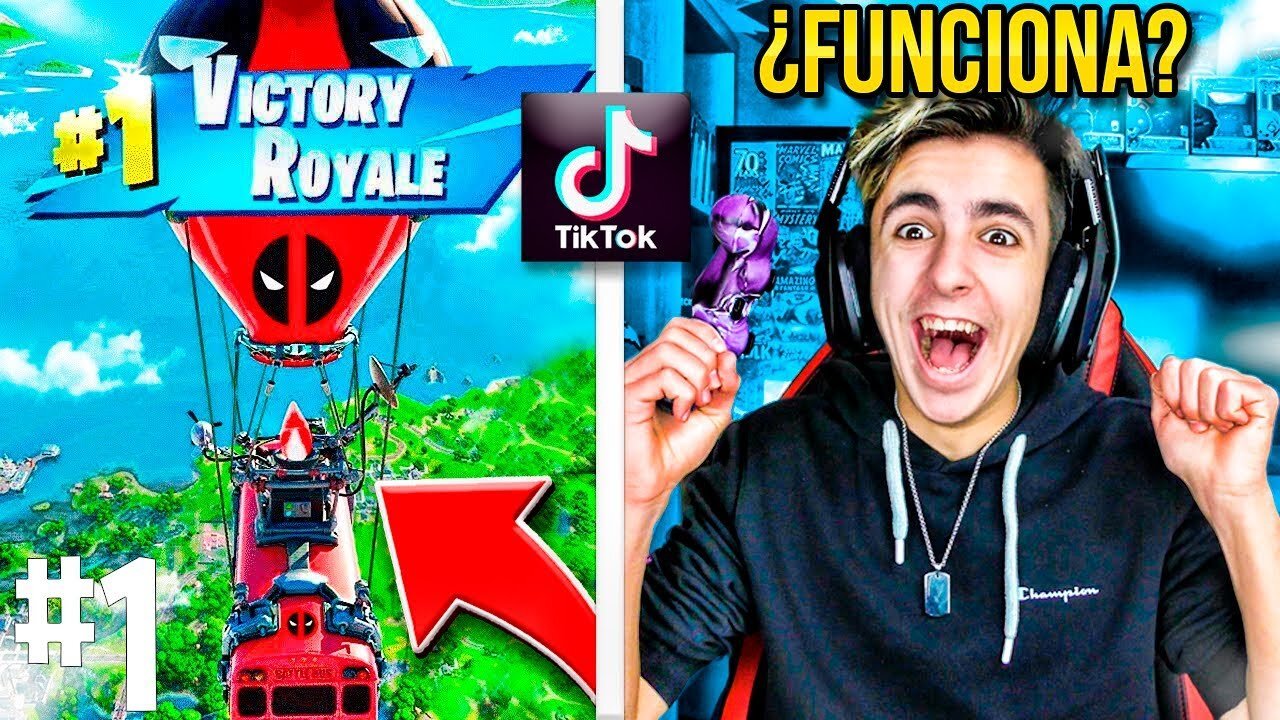 Probando los LIFE HACKS VIRALES de TIK TOK en Fortnite😳 (Pavos Gratis!?)