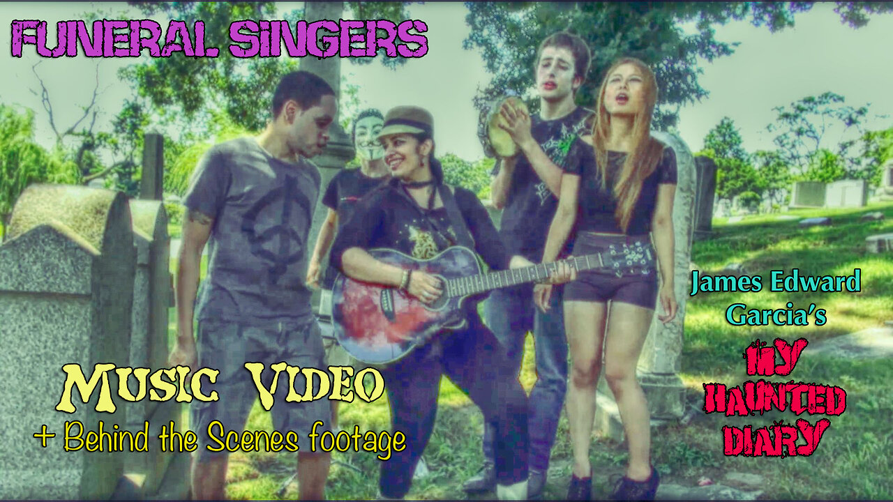 Campy Gothic Cemetery Halloween Music Video, Funeral Singers Song My Haunted Diary