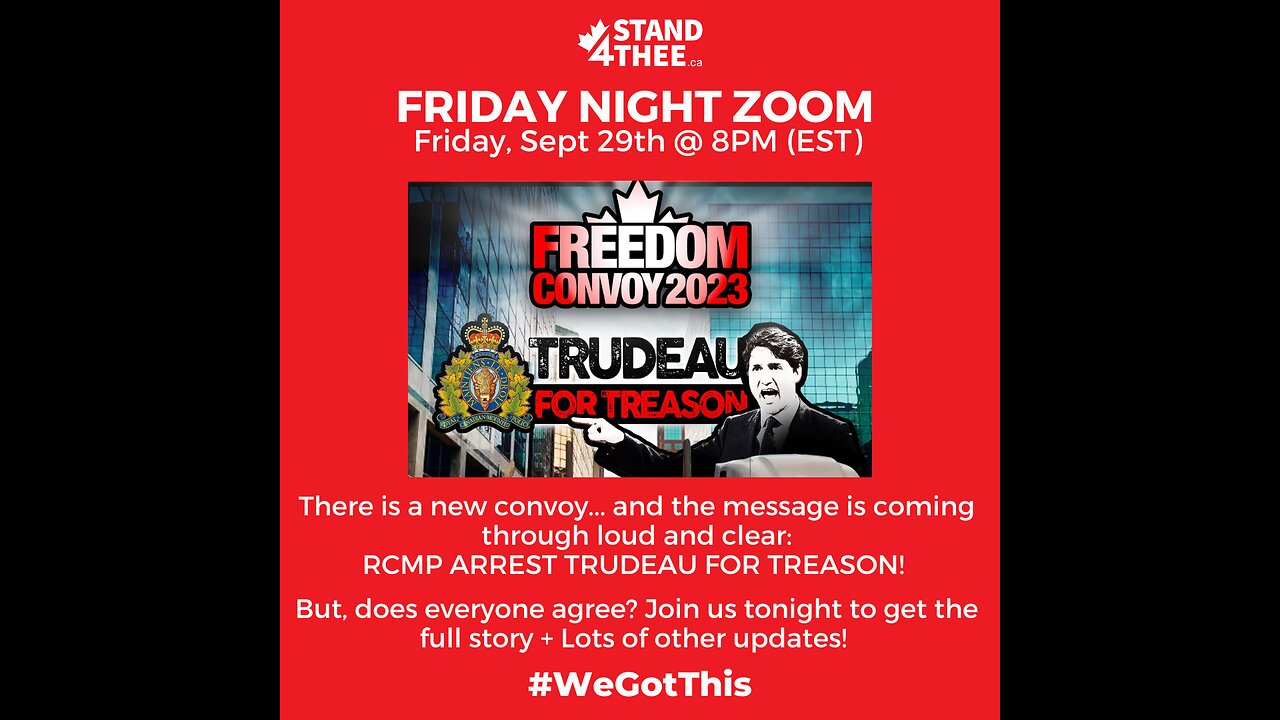 Stand4THEE Friday Night Zoom Sept 29 2023 - Convoy 2023 and Controversy