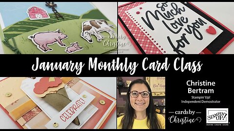 January Monthly Card Class with Cards by Christine