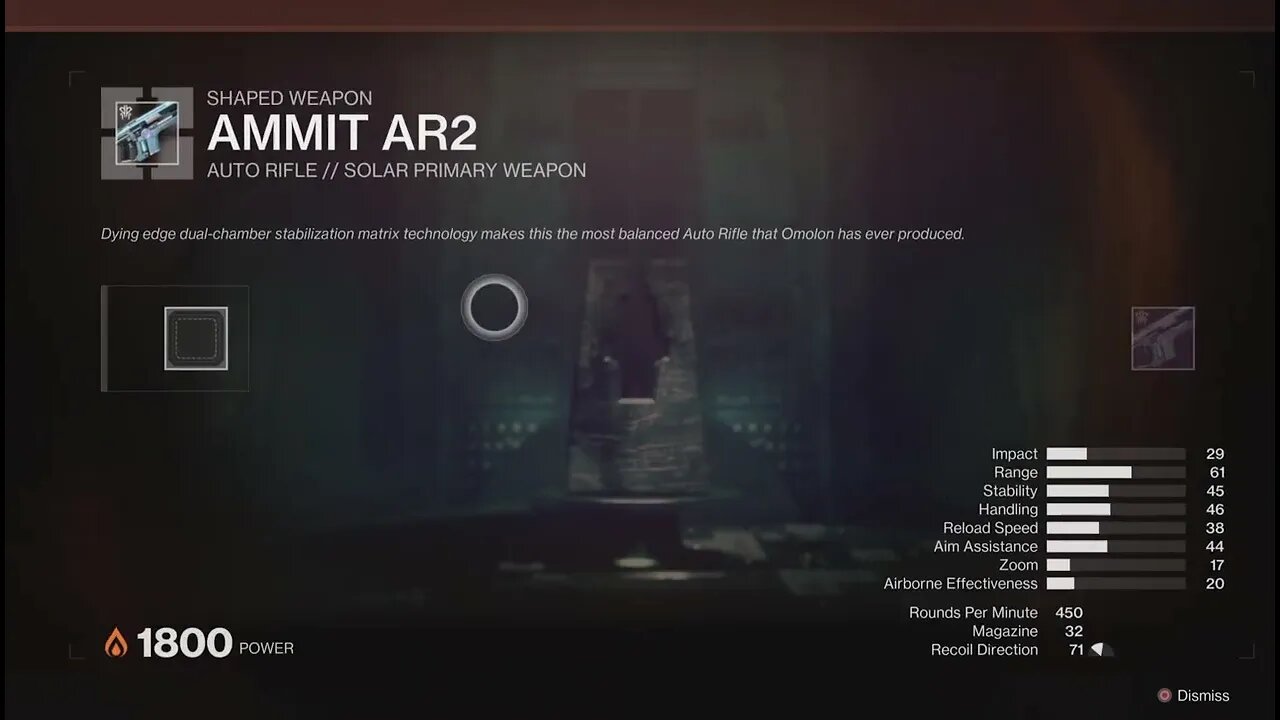 Destiny 2 AMMIT AR2 with Aggressive frame from Imperial Decree on PS5