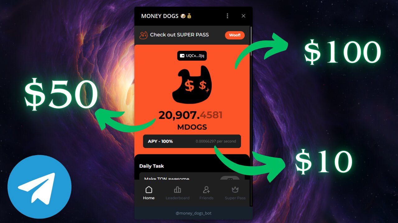 AIRDROP MUITO FÁCIL DO TELEGRAM! MONEY DOGS