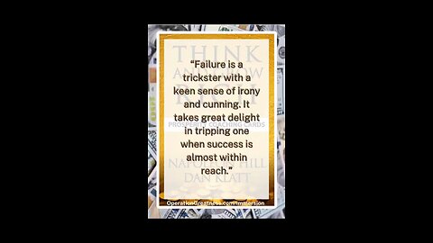 Today's OperationGreatness.com ProsperityCoaching: Failure