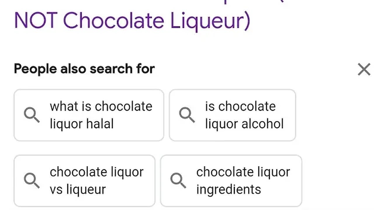 HINT FOR CHOCOLATE LIQUOR