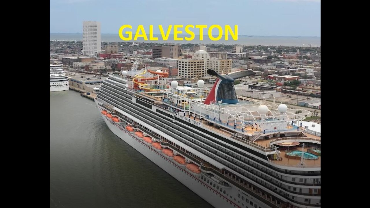 Galveston Cruise Ships Have Returned Carnival Vista and Carnival Breeze 4K Drone Video